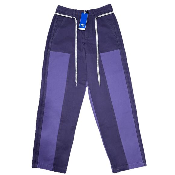 Adidas Women's KSENIASCHNAIDER Patchwork Straight Leg Jeans sz 26” New IY7834 - Picture 1 of 9